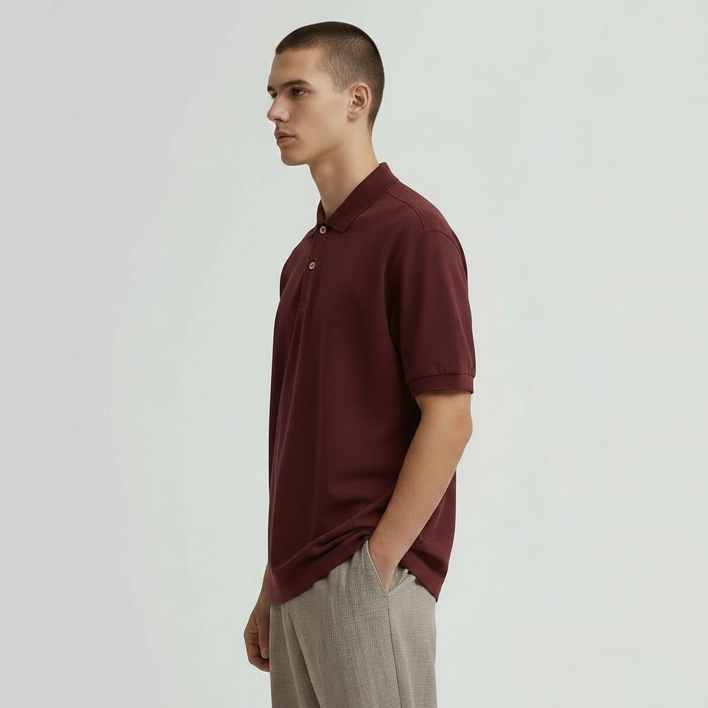 JEMX Polo Burgundy